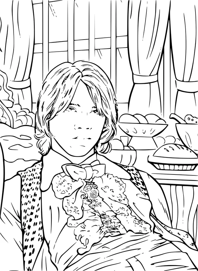 Coloriage Ron Lors Dune Soiree De Célébration - Harry potter à imprimer