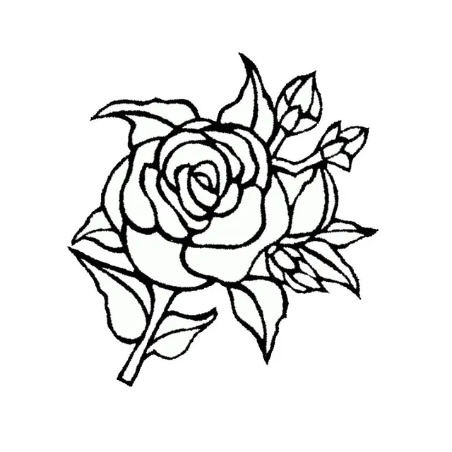 Coloriage Rose Fleur - Fleurs à imprimer