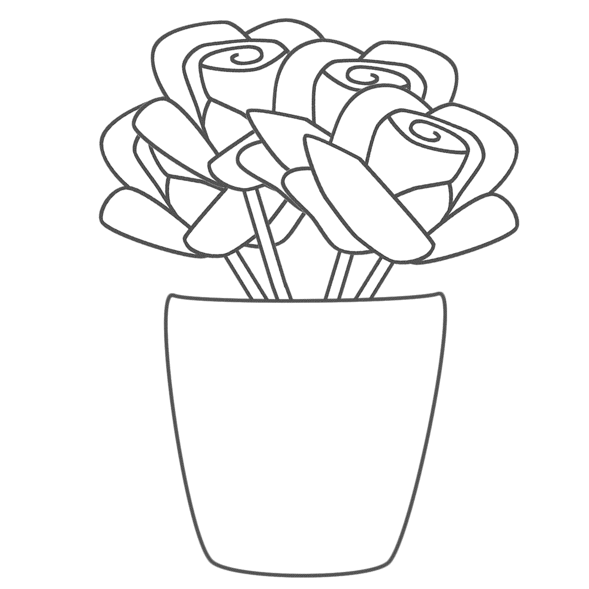 Delicate Roses in Bloom coloring page to print