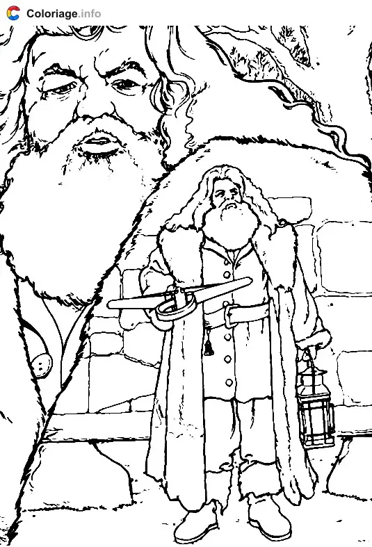 Coloriage Rubeus Hagrid - Harry potter à imprimer