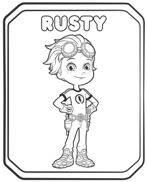 Coloriage Rusty - Rusty rivets à imprimer