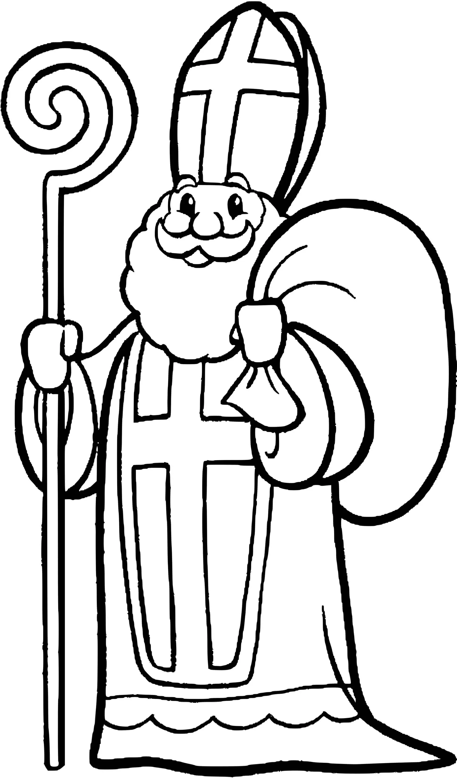 Coloriage Saint Nicolas Jour De Célébration - Saint Nicolas à imprimer