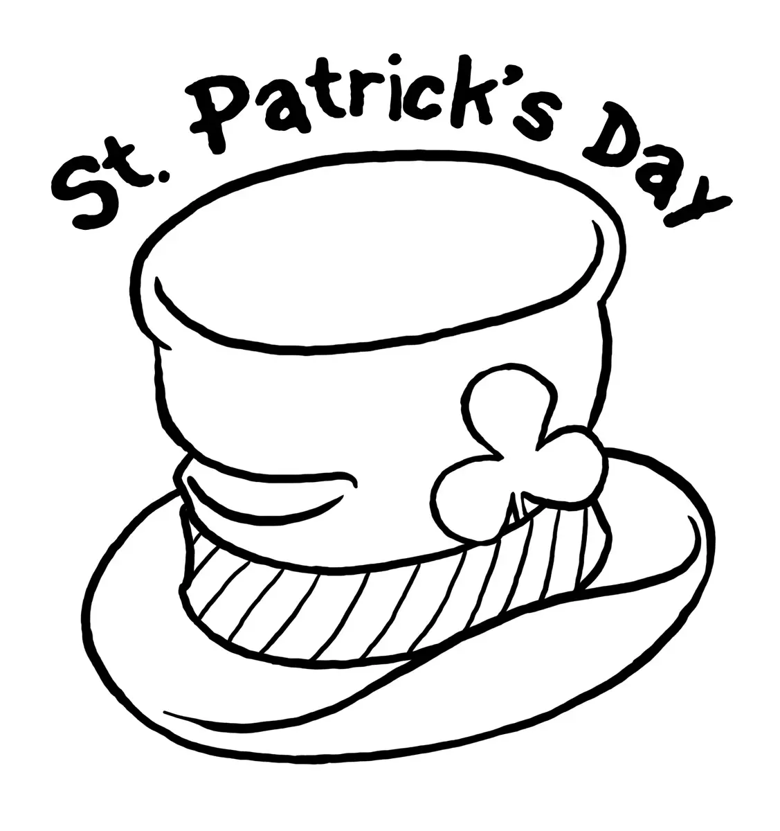 Coloriage Saint Patrick Hat - Saint Patrick à imprimer