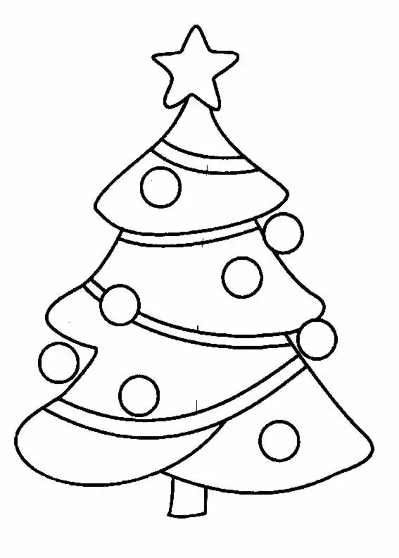 Coloriage Sapin de Noël scintillant avec cadeaux - Sapin Noël à imprimer