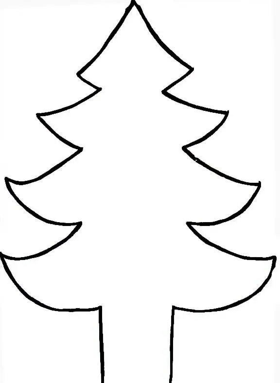 Disegno di Silhouette di albero di Natale da stampare