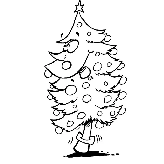 Coloriage Sapin Facile - Sapin Noël à imprimer