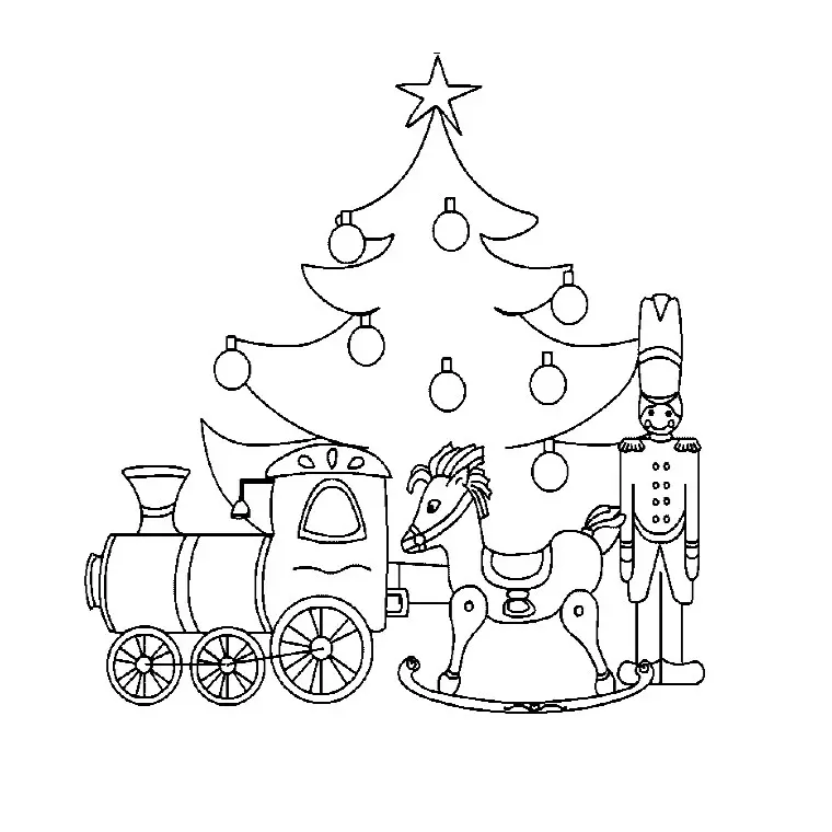 Disegno di Albero di Natale da stampare