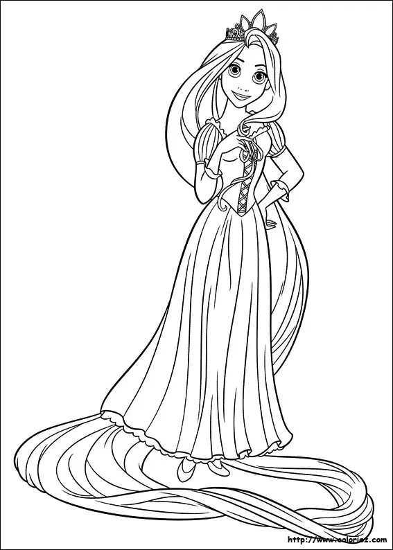 Coloriage Secret De Raiponce Princesse Disney - Raiponce à imprimer