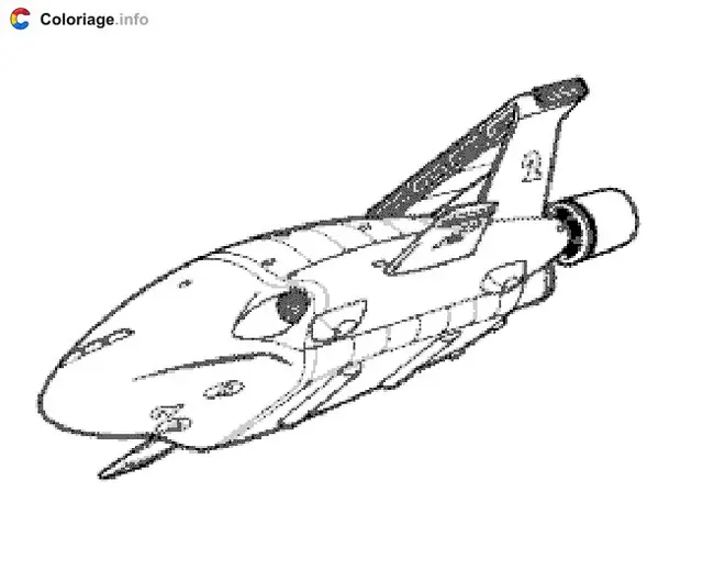 Desenho de Avião de Combate Decolando para o Céu para colorir