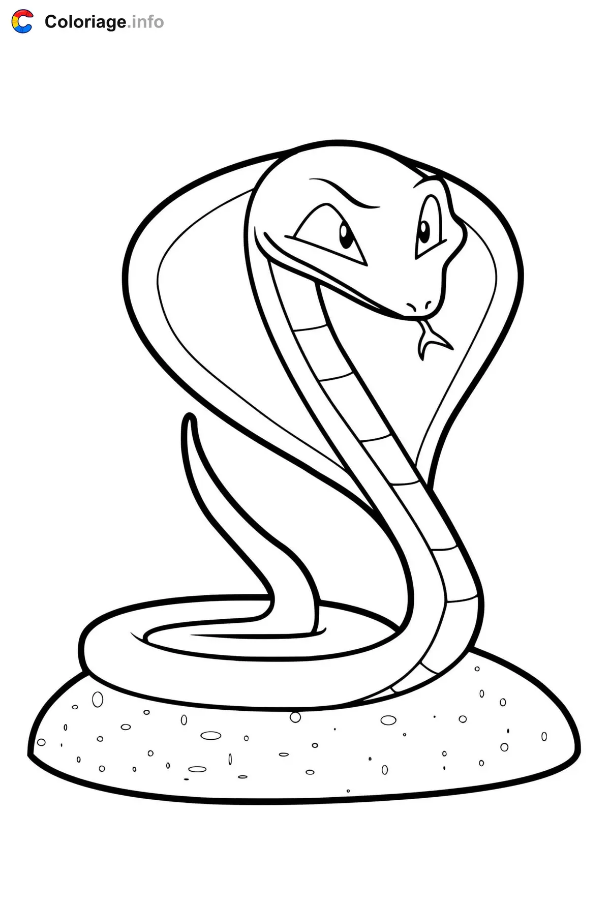 Disegno di Serpente pitone da stampare