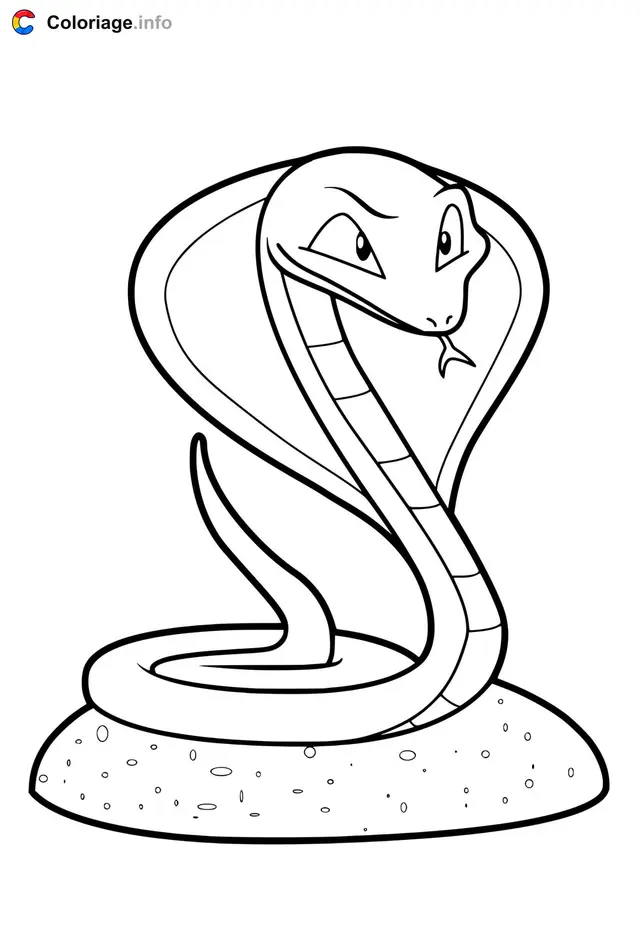 Coloriage Serpent python - Serpent à imprimer