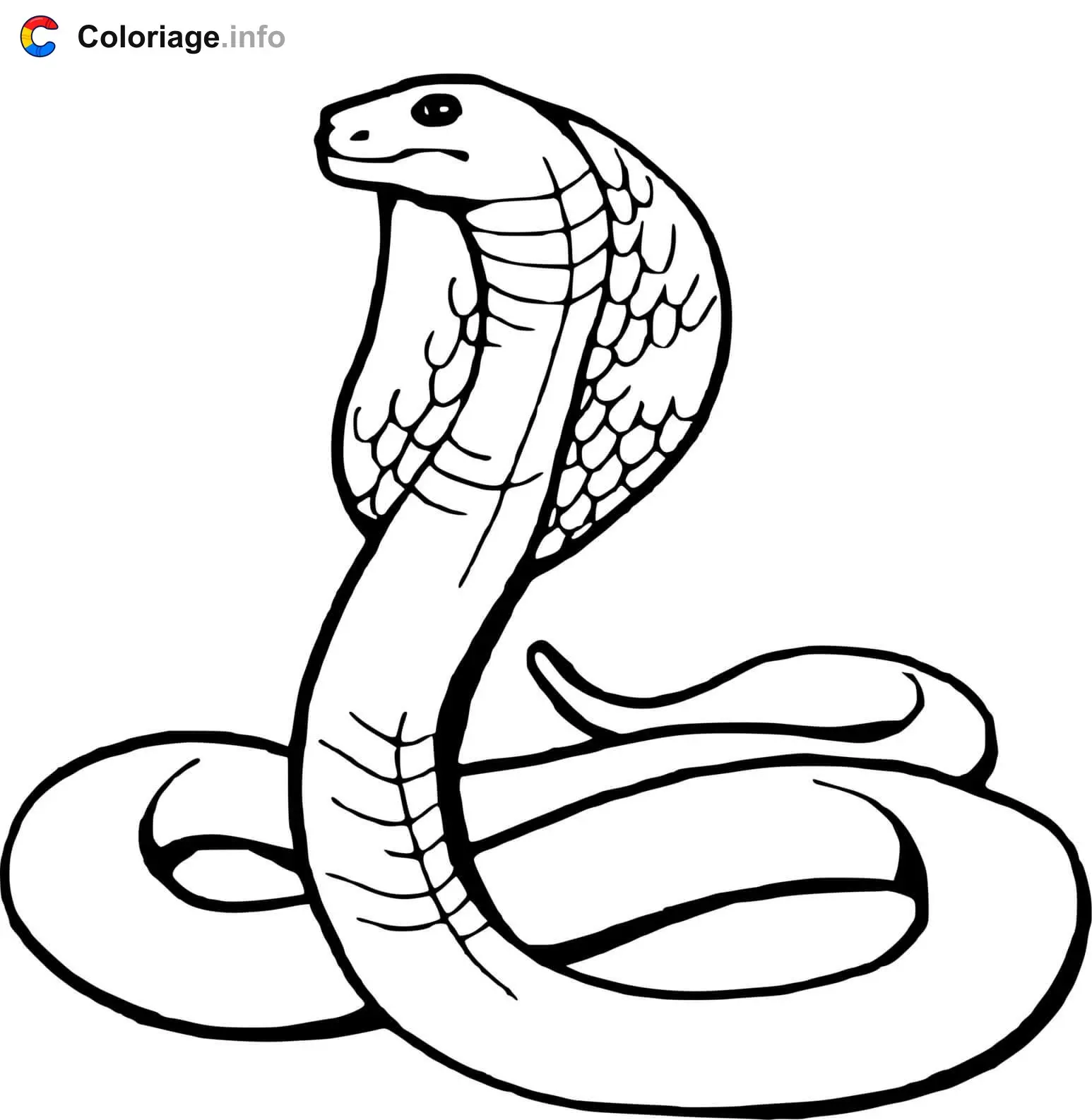 Snake coloring page to print
