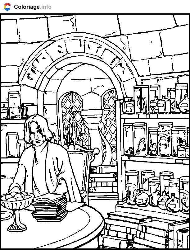Coloriage Severus Rogue - Harry potter à imprimer