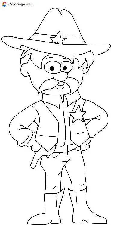 Ausmalbild Sheriff Ausmalbild zum Ausdrucken