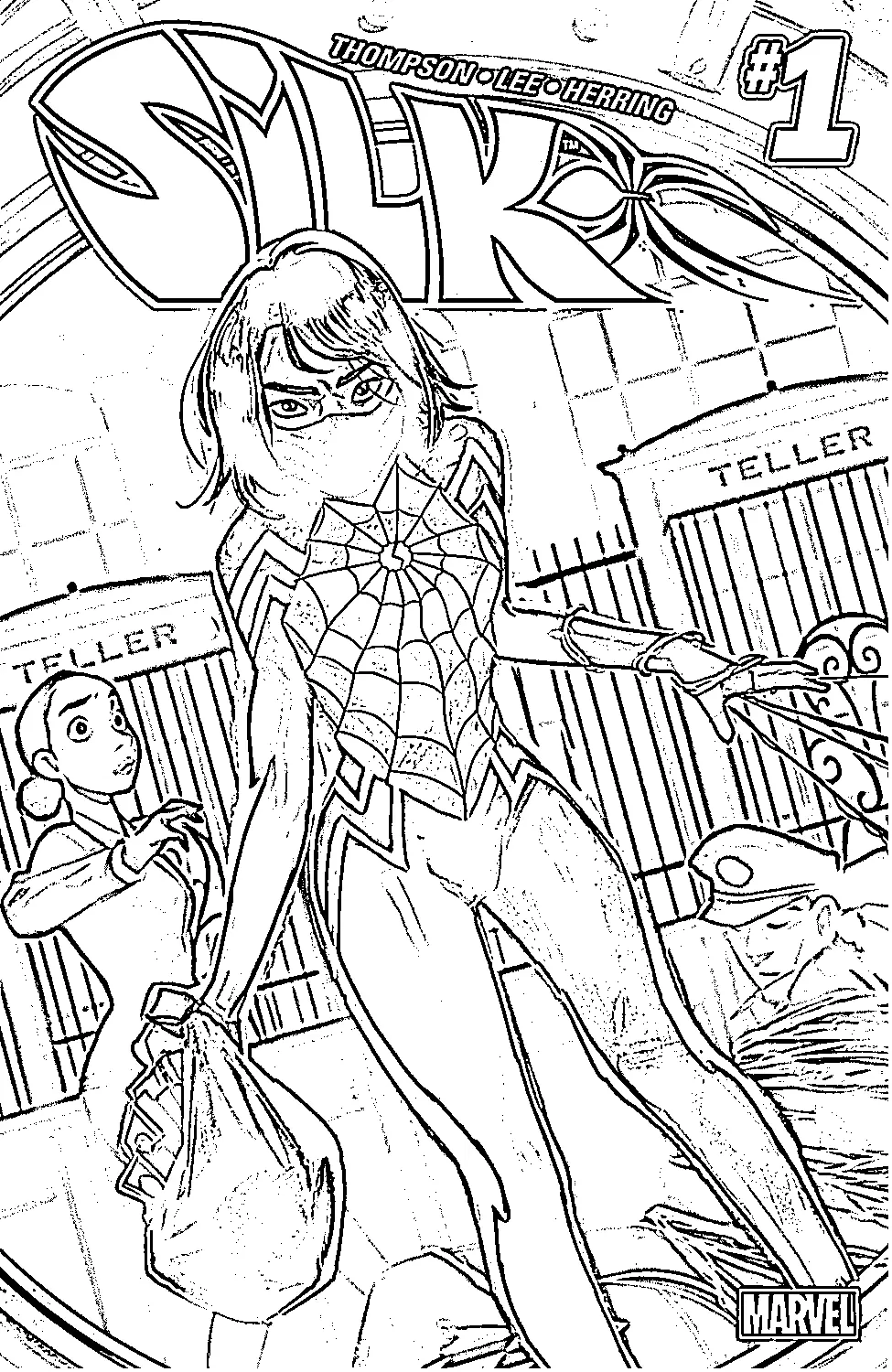 Disegno di Silk Marvel Comics da stampare
