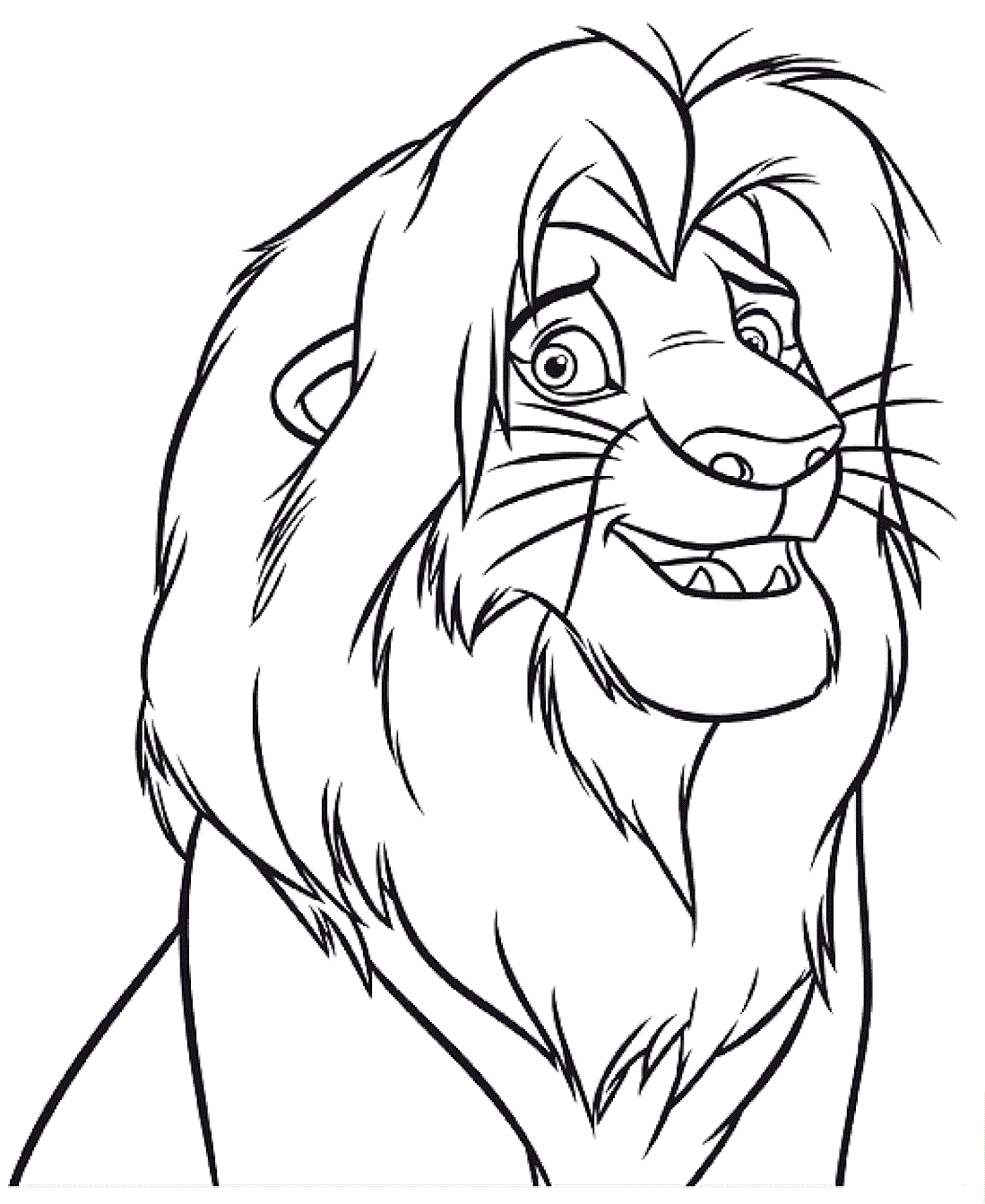 Coloriage Simba Grandit Vite La Garde Du Roi Lion - Simba à imprimer
