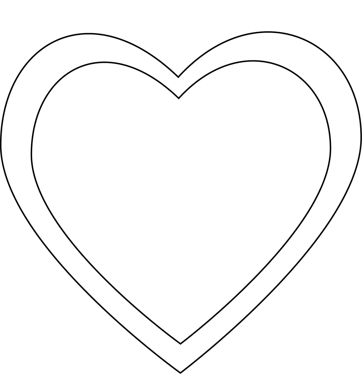 Coloriage Cœur Double Symétrique - Coeur à imprimer