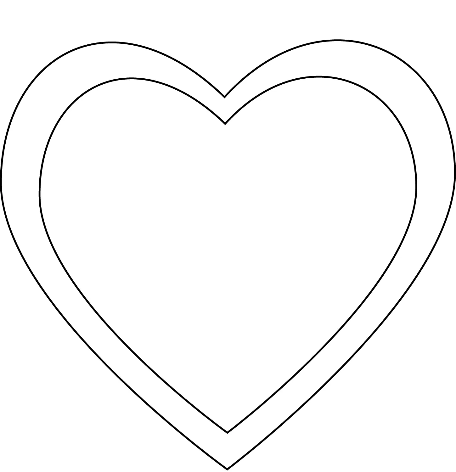 Coloriage Cœur Double Symétrique - Coeur à imprimer