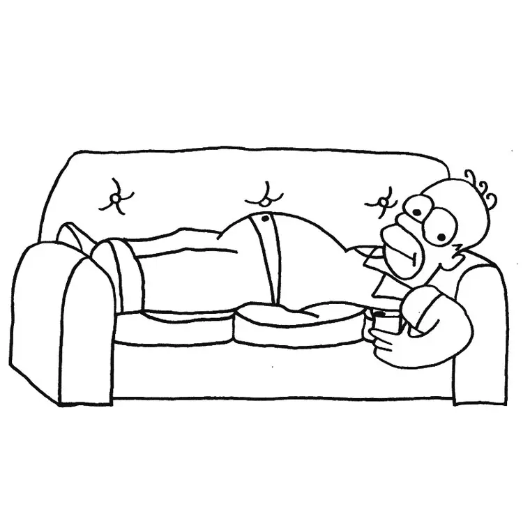 Simpsons Father's Day coloring page to print