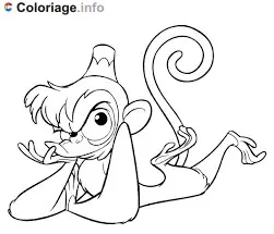 Abu from Aladdin coloring page to print