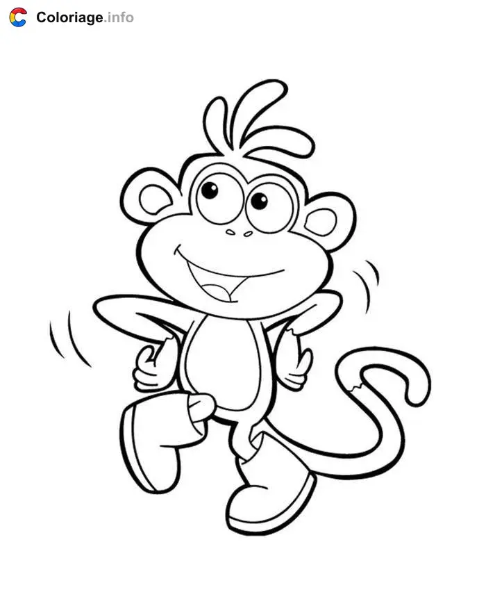Boots from Dora the Explorer coloring page to print