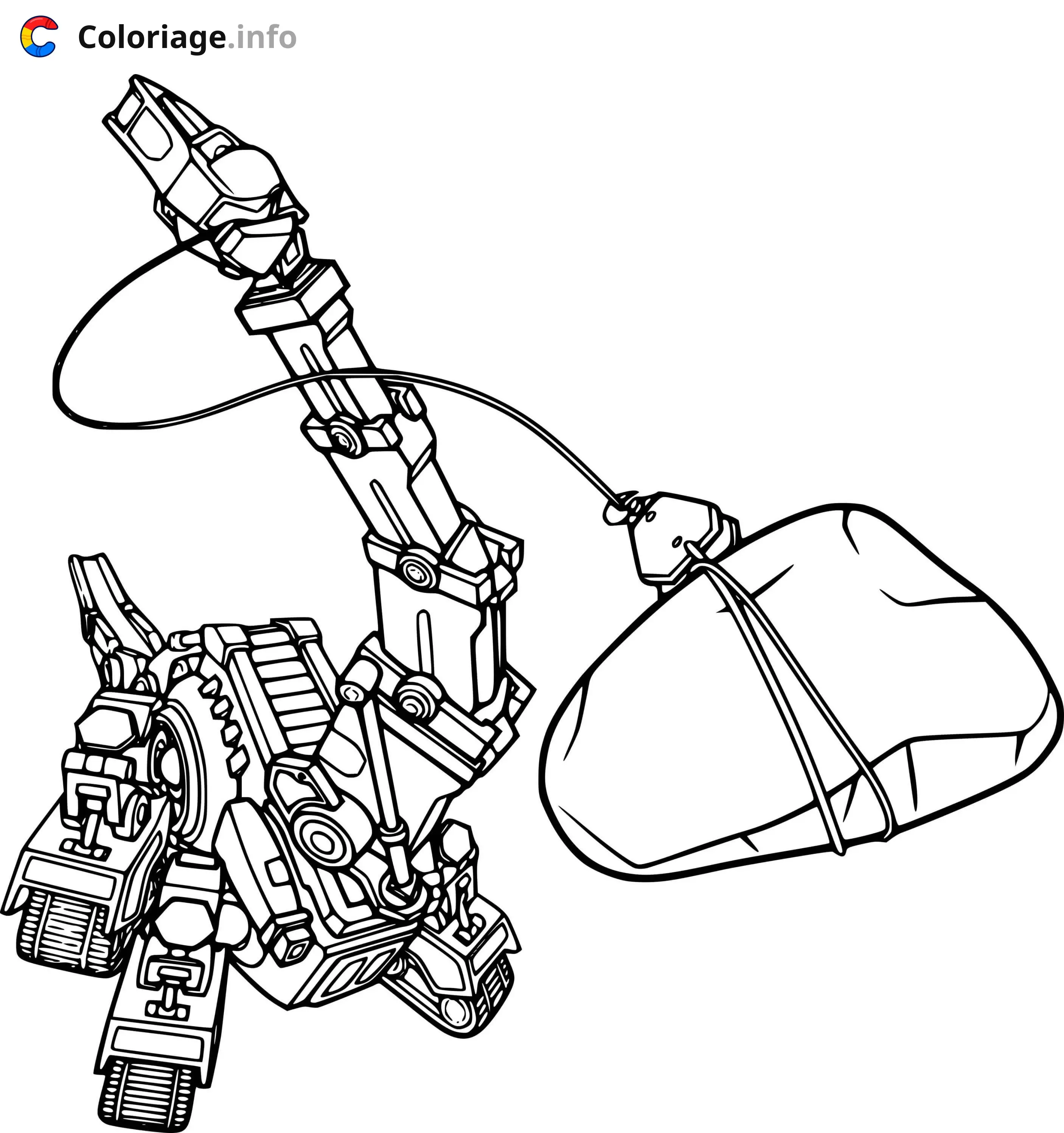 Coloriage Skya Lifted a Rock Dinotrux Supercharged - Dinotrux à imprimer