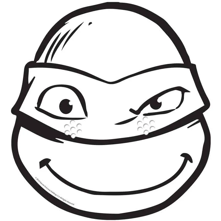 Ninja Turtle Smiley Face coloring page to print