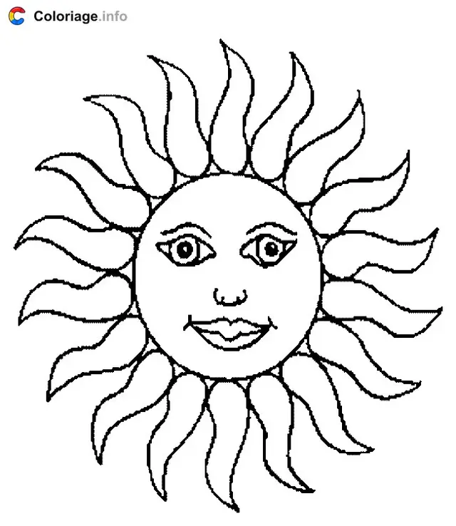 Coloriage Soleil à colorier - Soleil à imprimer