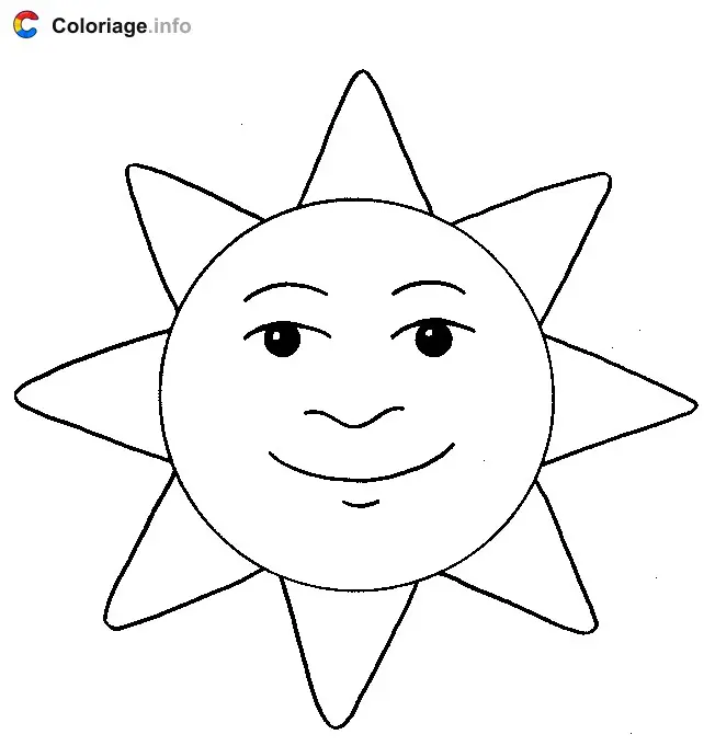 Eight-Pointed Sun coloring page to print