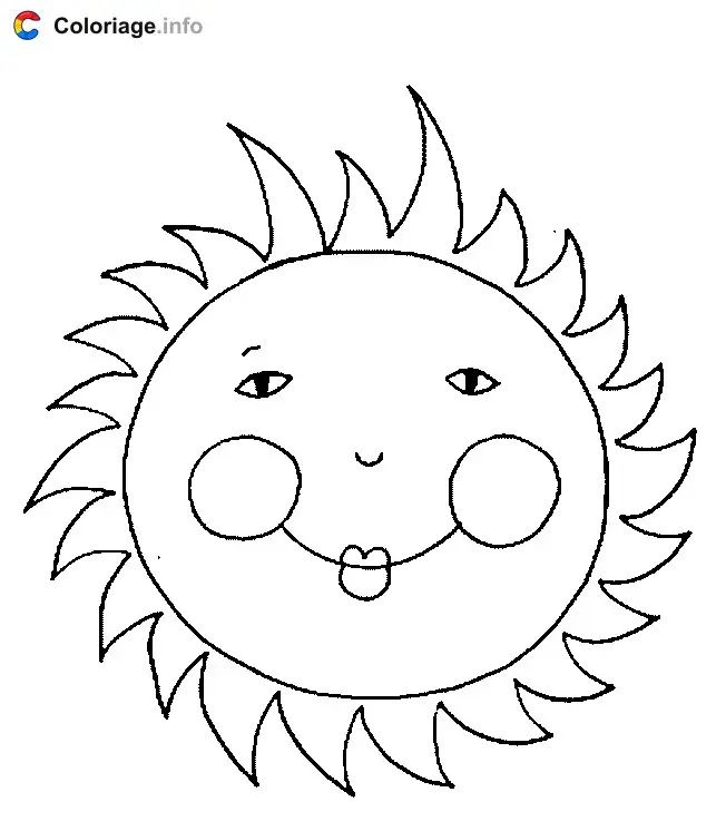 Sunny Face with Chubby Cheeks coloring page to print