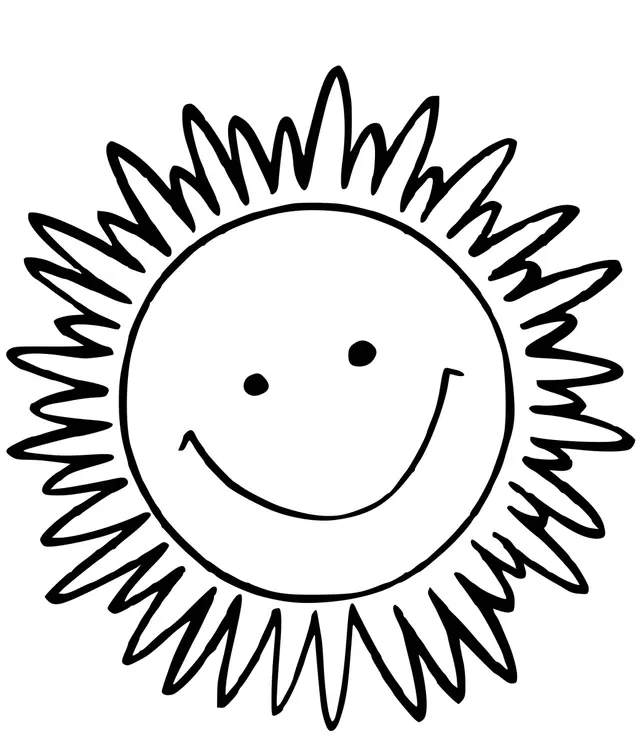 Coloriage Soleil Sourire En Fleur - Soleil à imprimer