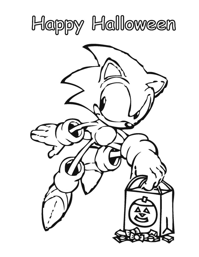 Disegno di Sonic Halloween da stampare