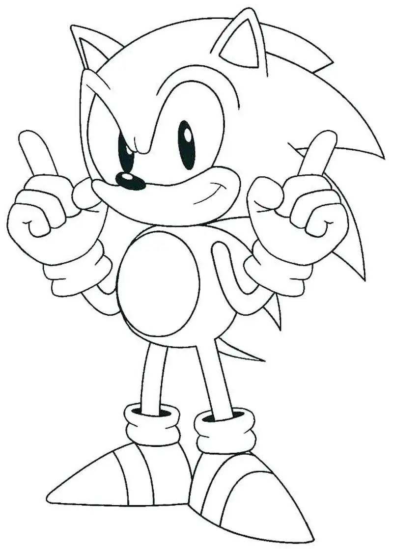 Coloriage Sonic Le Hérisson Bleu - Hérisson à imprimer