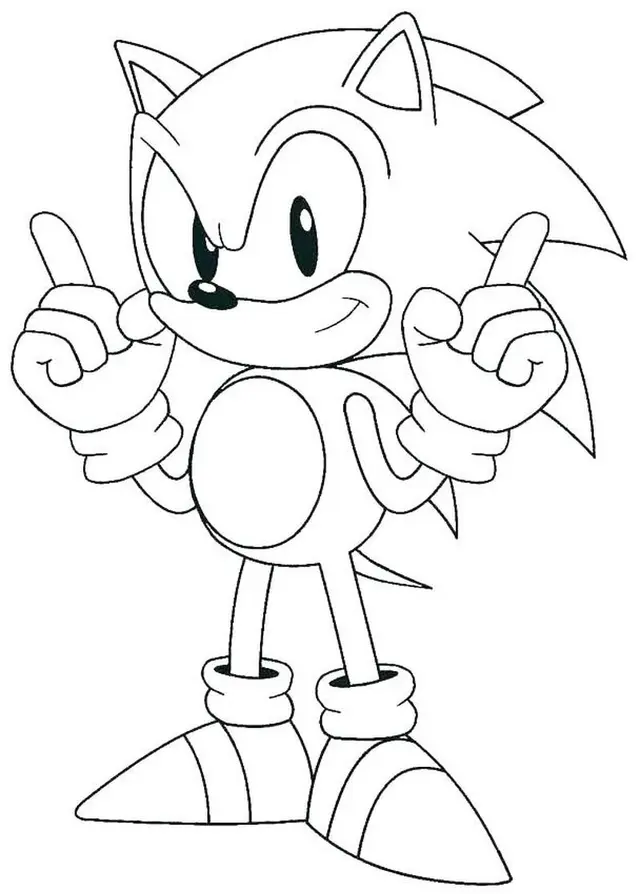 Coloriage Sonic Le Hérisson Bleu - Hérisson à imprimer