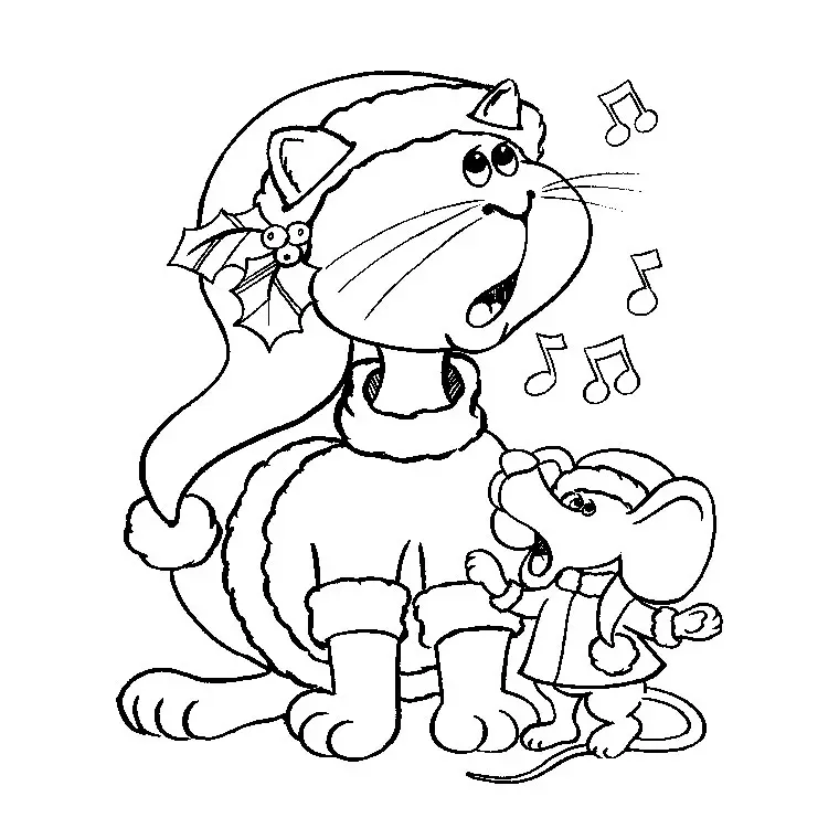 Coloriage Souris Et Chat - Chat à imprimer