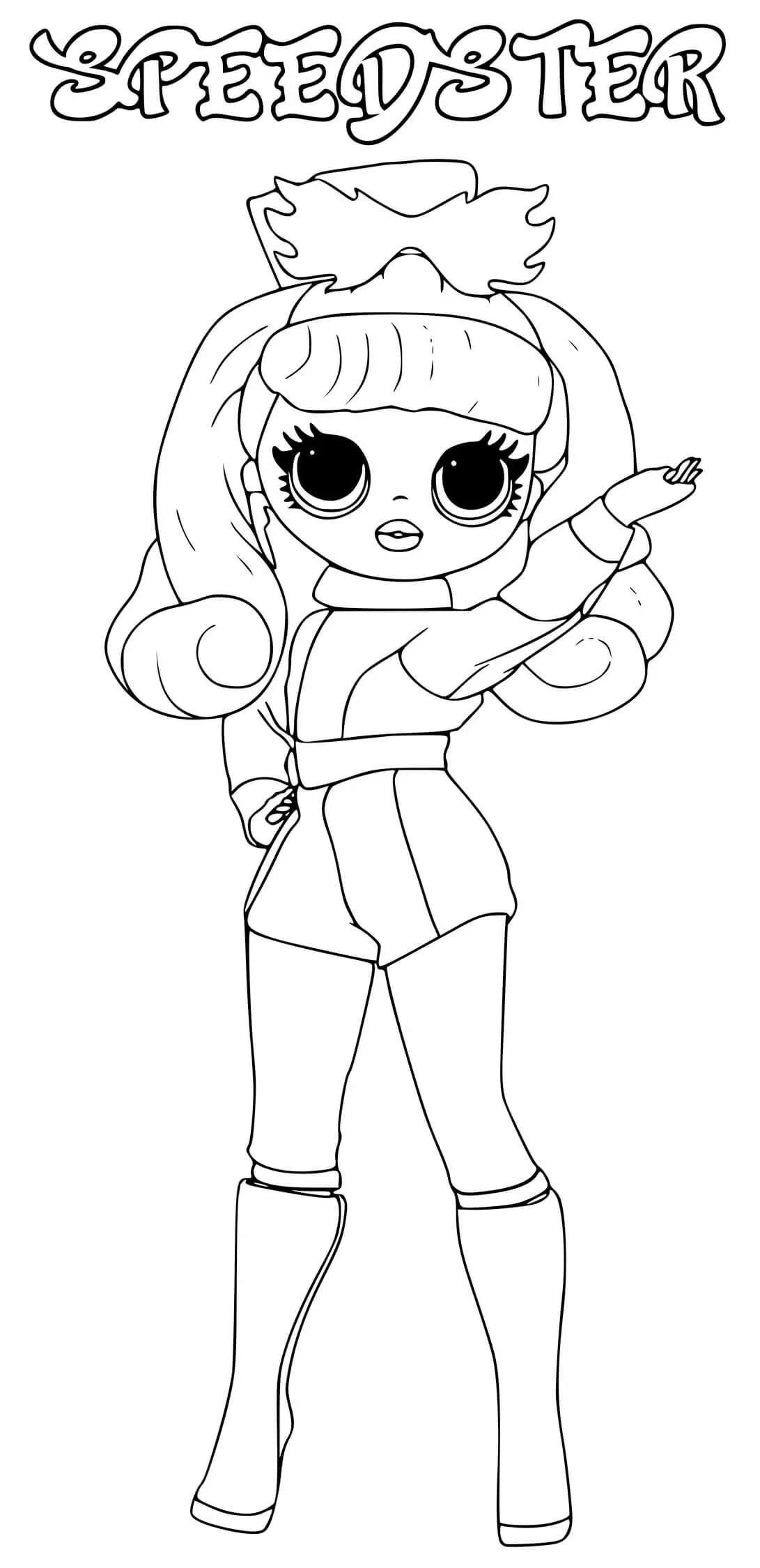 Coloriage Speedster Lol Omg - Poupée LOL Surprise Hair Goals à imprimer