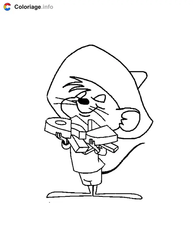 Ausmalbild Speedy Gonzales 2 zum Ausdrucken