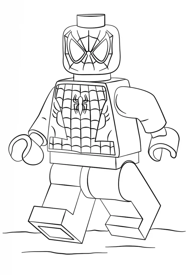Coloriage Spider Man Super Heroes - Spiderman à imprimer