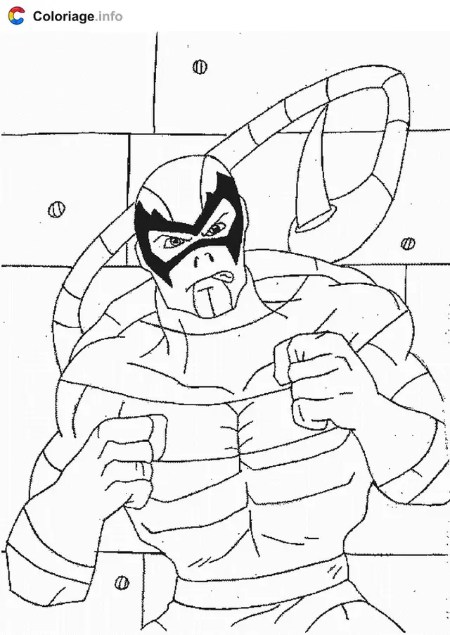Coloriage Spider-Man qui saute - Spiderman à imprimer