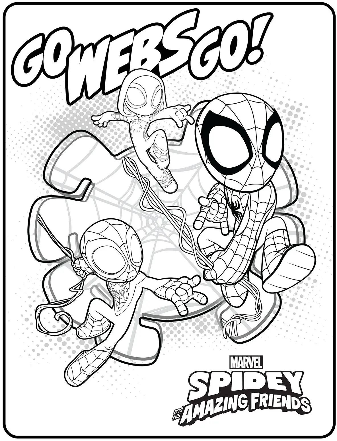 Coloriage Spidey Et Ses Amis Go Webs Go - Spidey à imprimer
