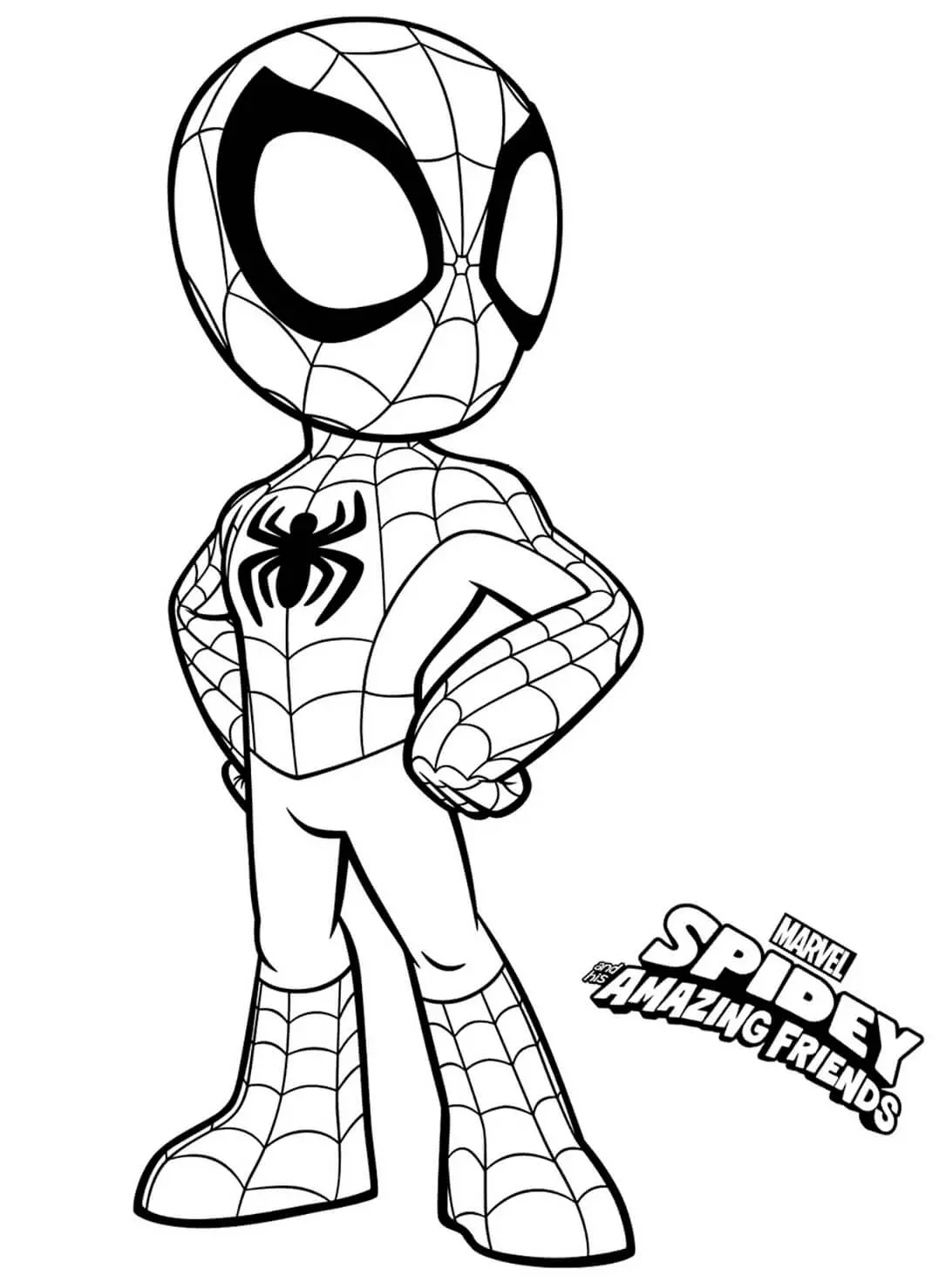 Coloriage Spidey Spiderman - Spidey à imprimer