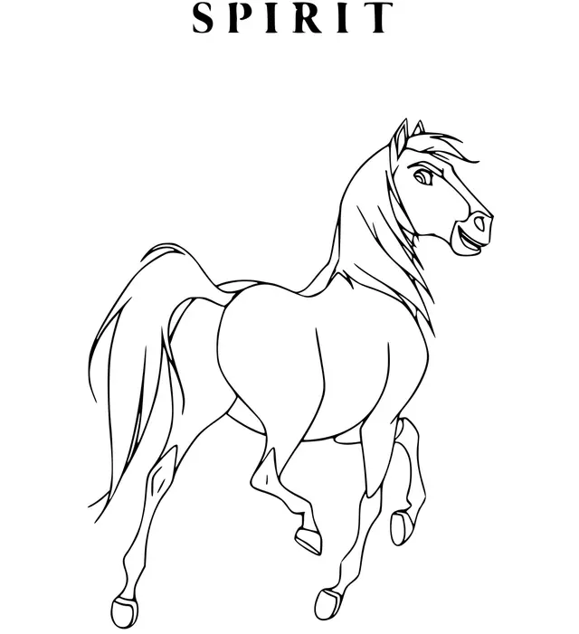Coloriage Spirit Cheval Retrouve Les Siens - Spirit à imprimer
