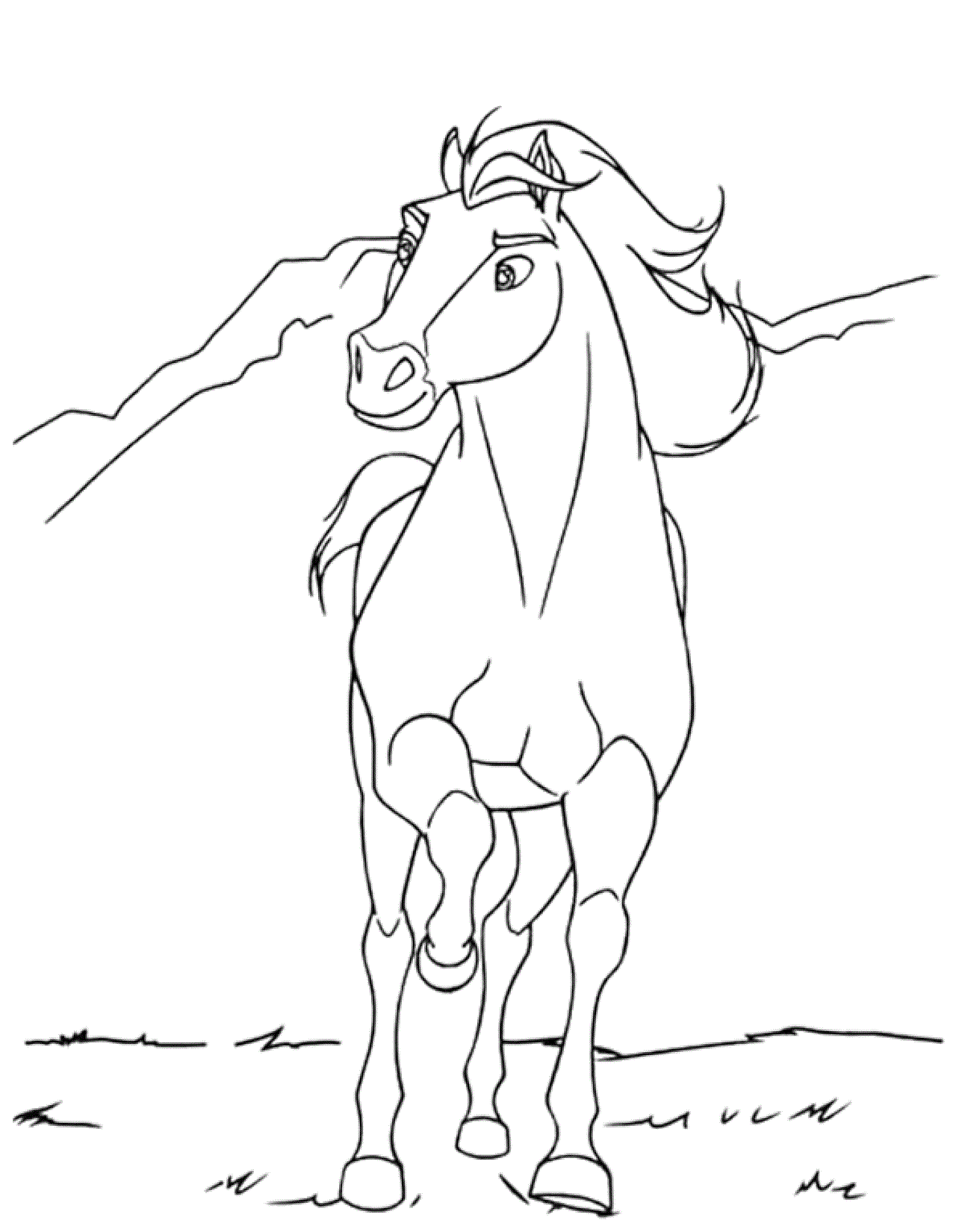 Coloriage Spirit Letalon Des Plaines Joyeux - Spirit à imprimer