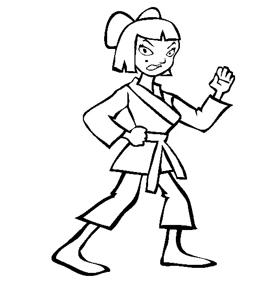 Karate Sport coloring page to print