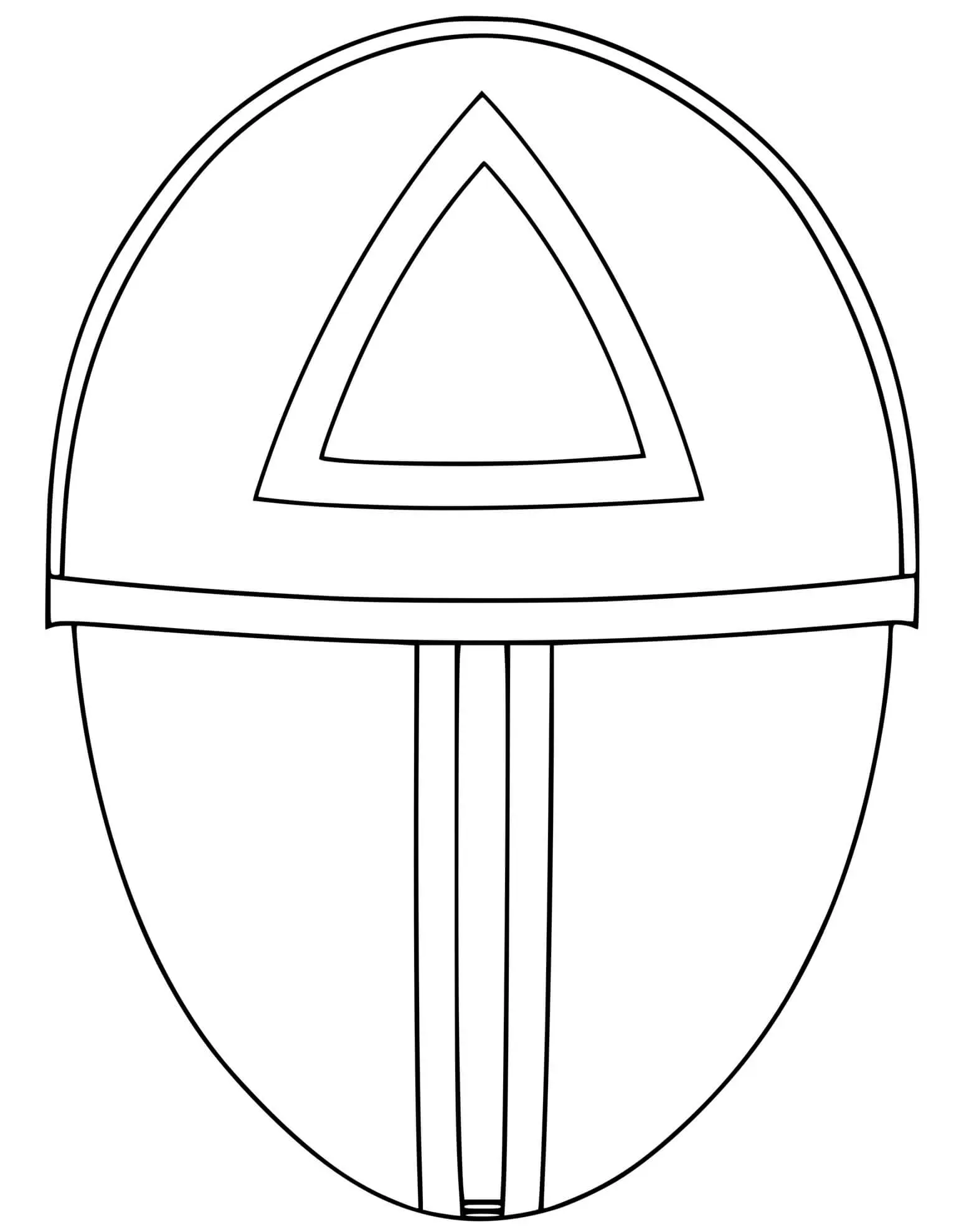 Coloriage Squid Game Triangle Mask - Squid games à imprimer