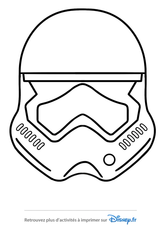 Coloriage Star Wars Casque Stormtrooper Emoji - Star wars à imprimer