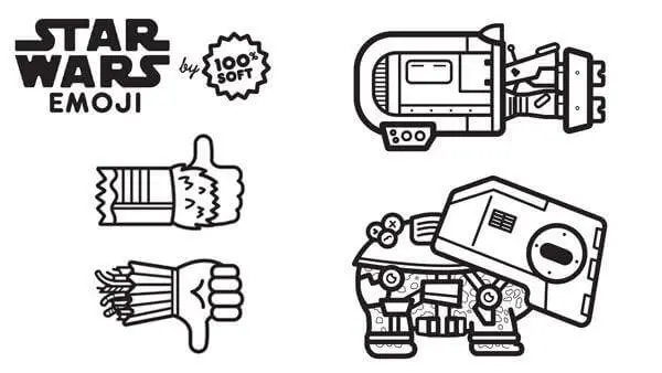 Disegno di Star Wars Emoji Veicoli da stampare