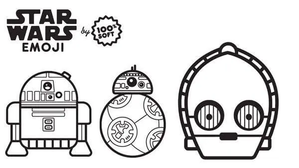 Coloriage Star Wars Emoji Robots - Emoji à imprimer