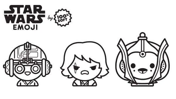 Coloriage Star Wars Emoji Saga Anakin - Emoji à imprimer