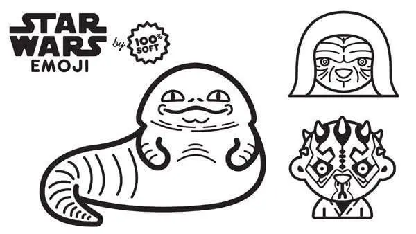Disegno di Star Wars Emoji Saga da stampare